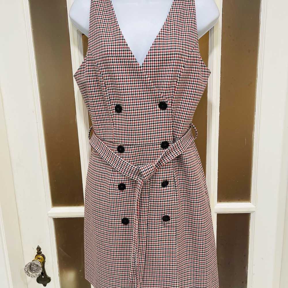 Frank & Oak houndstooth Double-Breasted Mini Dress